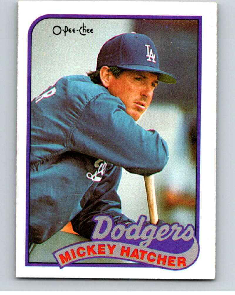 1989 O-Pee-Chee Baseball #390 Mickey Hatcher Dodgers V96229 Image 1