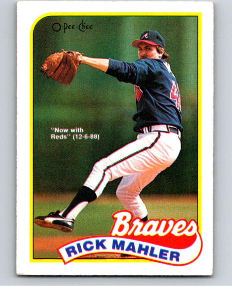1989 O-Pee-Chee Baseball #393 Rick Mahler Reds/Braves V96233 Image 1