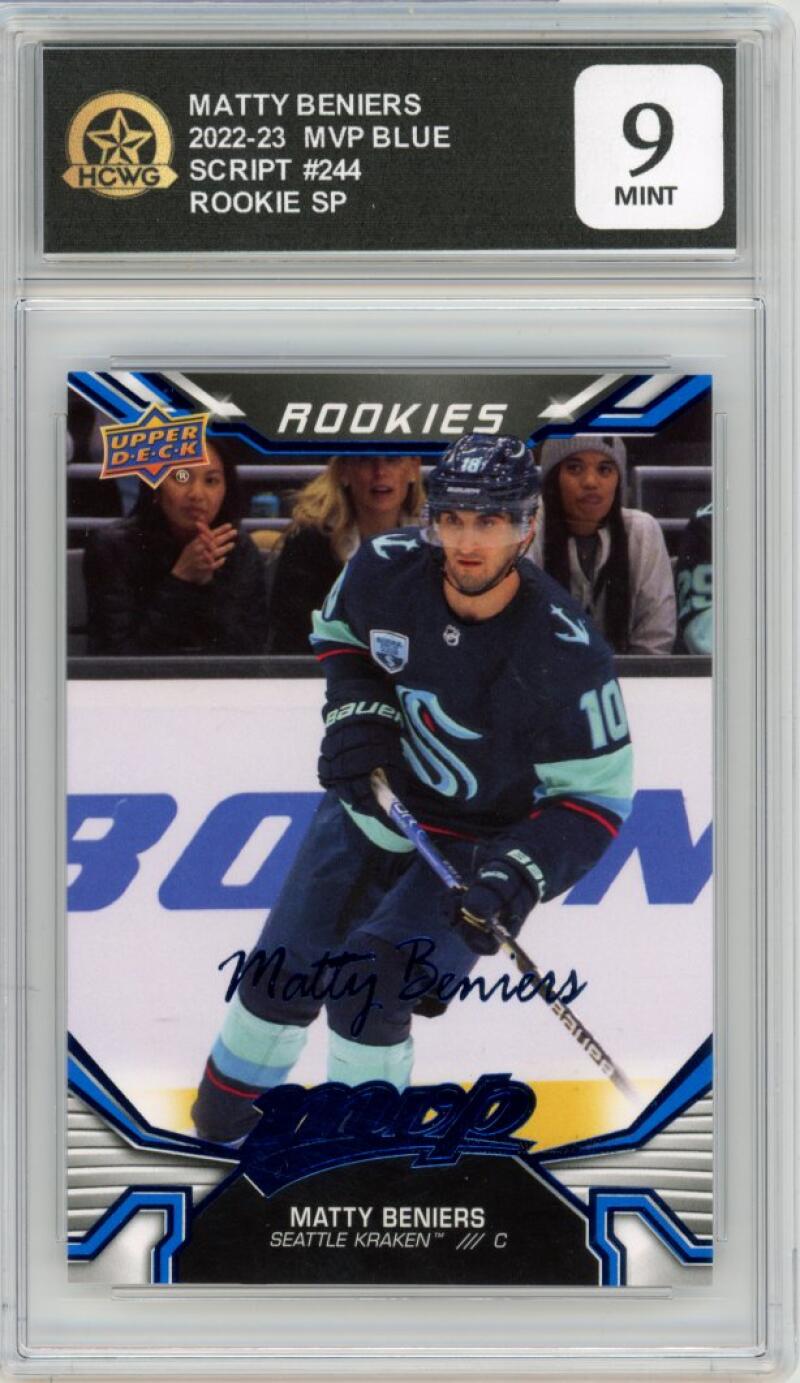 2022-23 Upper Deck MVP Blue Script #244 Matty Beniers Rookie RC SP HCWG 9 Image 1