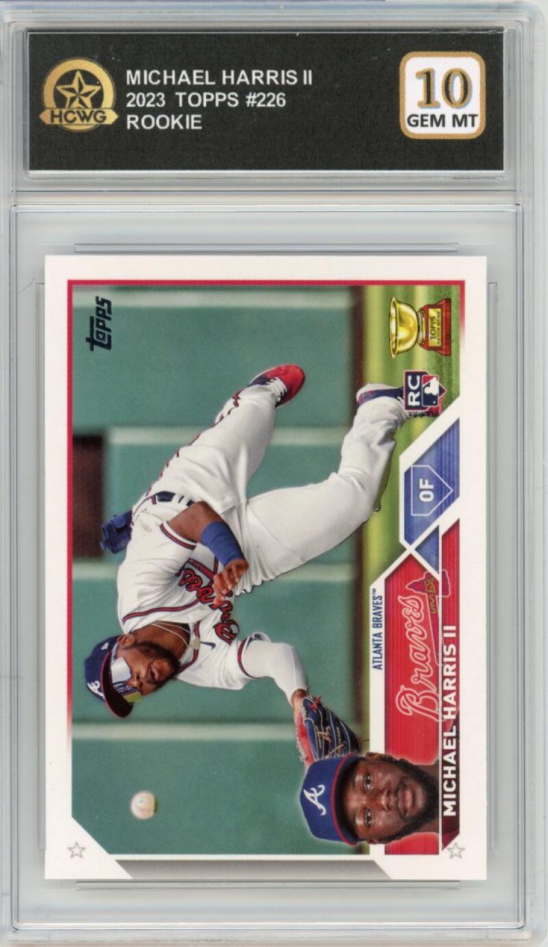 2023 Topps #226 Michael Harris II Rookie RC Braves Graded Gem-Mint HCWG 10 Image 1