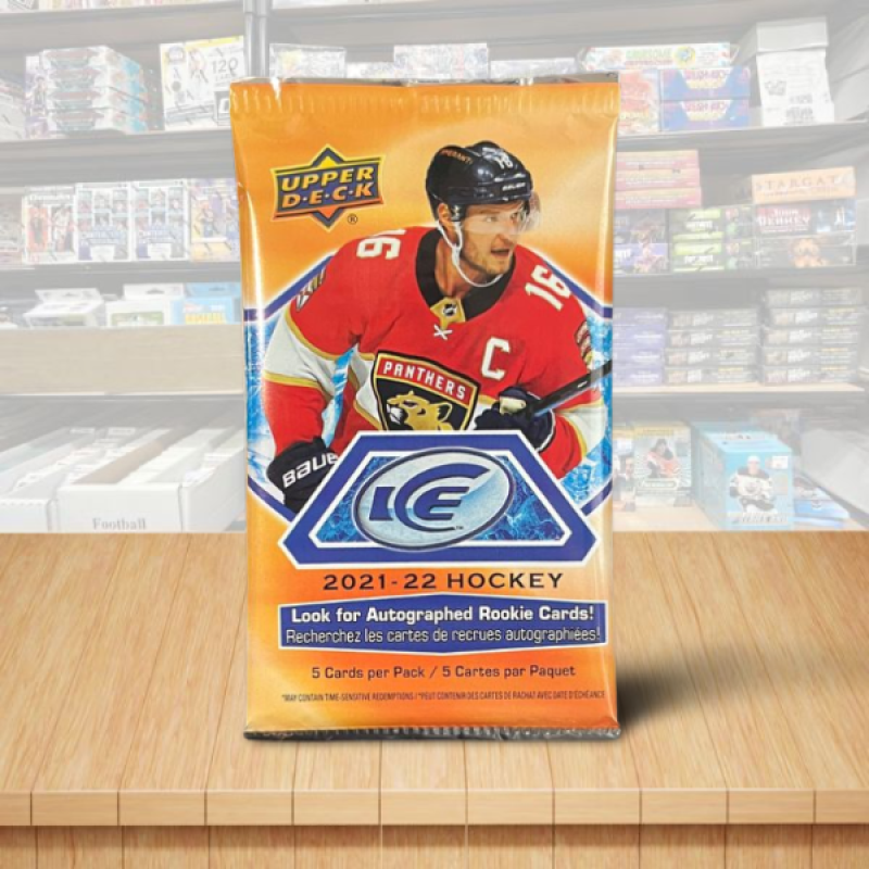 2021-22 Upper Deck Ice Blaster Factory Sealed Hockey PACK - 5 Cards Per Pack Image 1