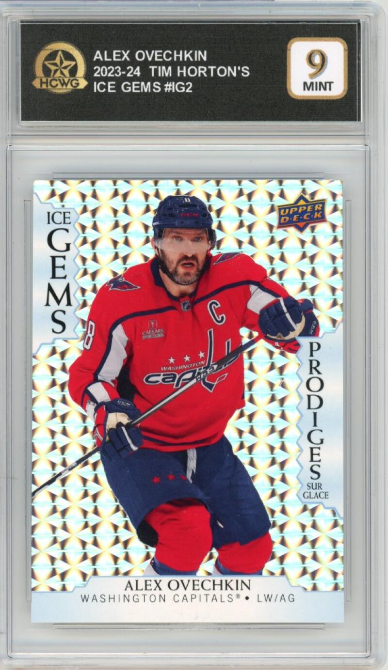 2023-24 UD Tim Hortons Ice Gems #IG2 Alex Ovechkin Hockey Graded HCWG 9 Image 1