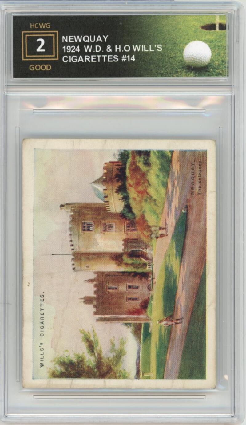 1924 W.D. & H.O Will's Cigarettes Golf #14 Newquay Graded VG HCWG 2 Image 1