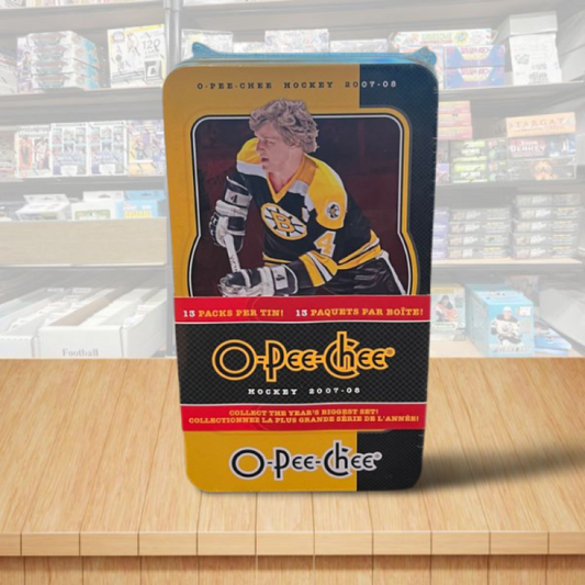 2007-08 O-Pee-Chee Hockey Tin Factory Sealed - 13 Packs Per Tin - Bobby Orr Image 1