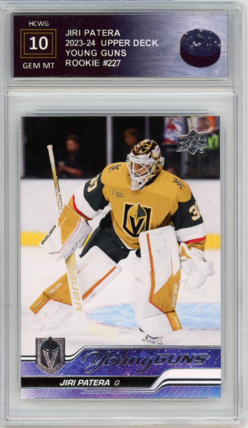 2023-24 Upper Deck #227 Jiri Patera Young Guns YG Graded Gem Mt HCWG 10 Image 1