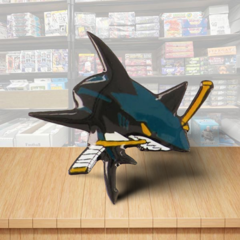San Jose Sharks Die Cut Logo Hockey Pin - Butterfly Clutch Backing Image 1