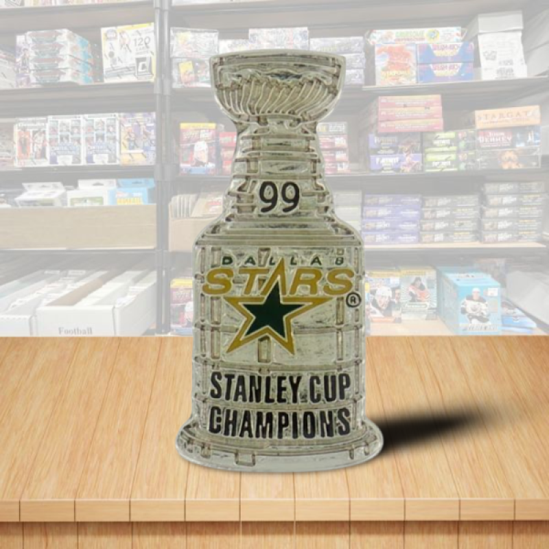 Dallas Stars Champions Die Cut Logo Hockey Pin - Butterfly Clutch Backing Image 1
