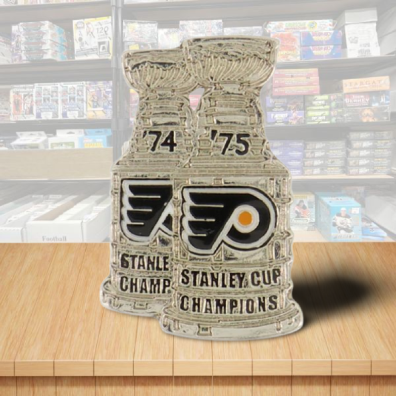 Philadelphia Flyers Champions Die Cut Logo Hockey Pin - Butterfly Clutch Backing Image 1