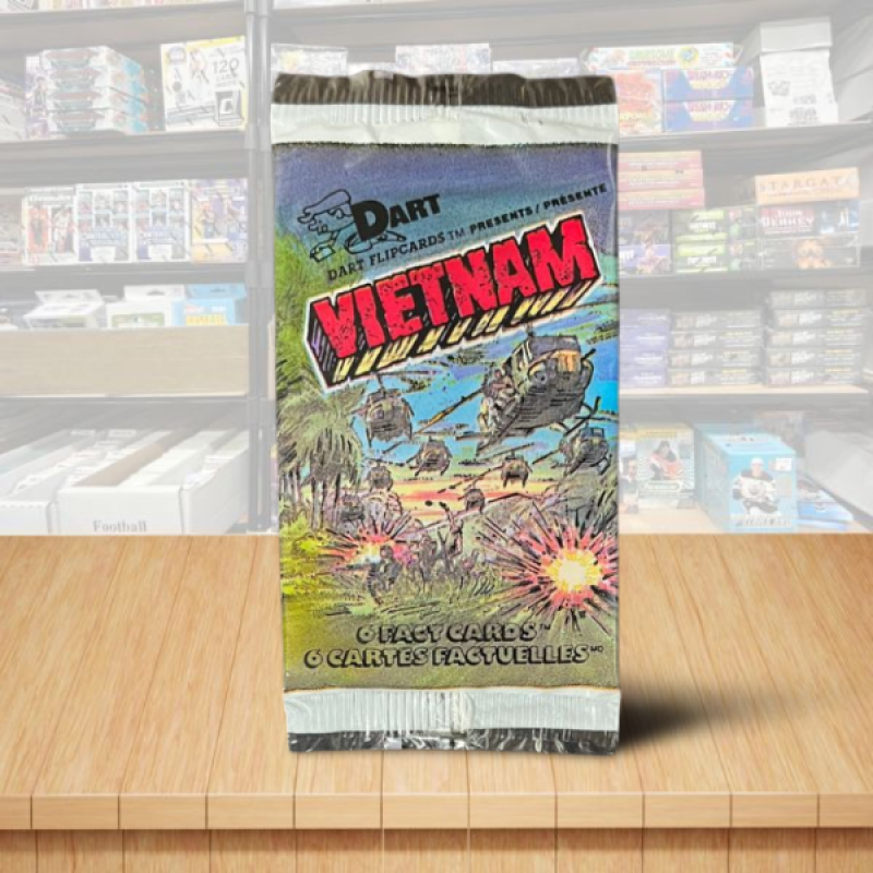 1988 Dart Flipcards Vietnam Fact Cards Factory Sealed Hobby Pack Image 1
