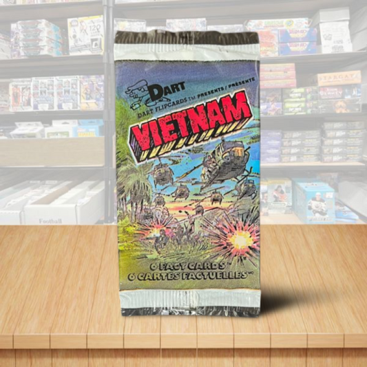 1988 Dart Flipcards Vietnam Fact Cards Factory Sealed Hobby Pack   Image 1