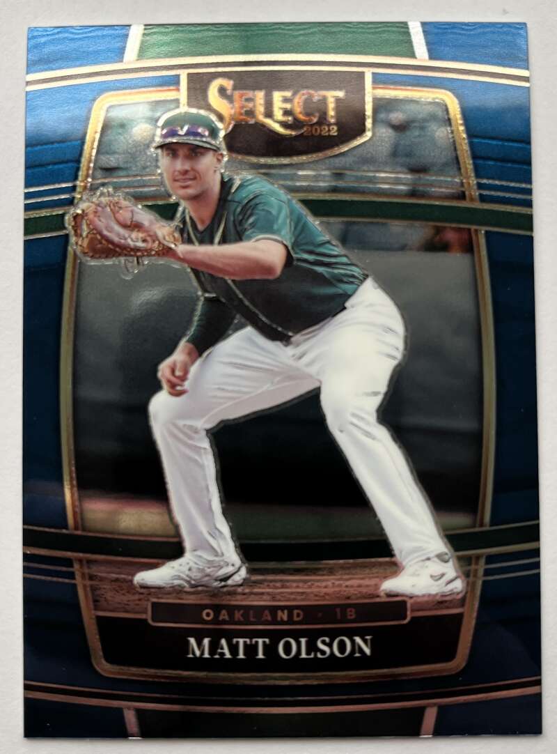 2022 Select Baseball Blue #32 Matt Olson Oakland A's V96453 Image 1