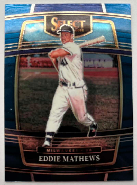 2022 Select Baseball Blue #87 Eddie Mathews  Milwaukee Braves  V96498 Image 1