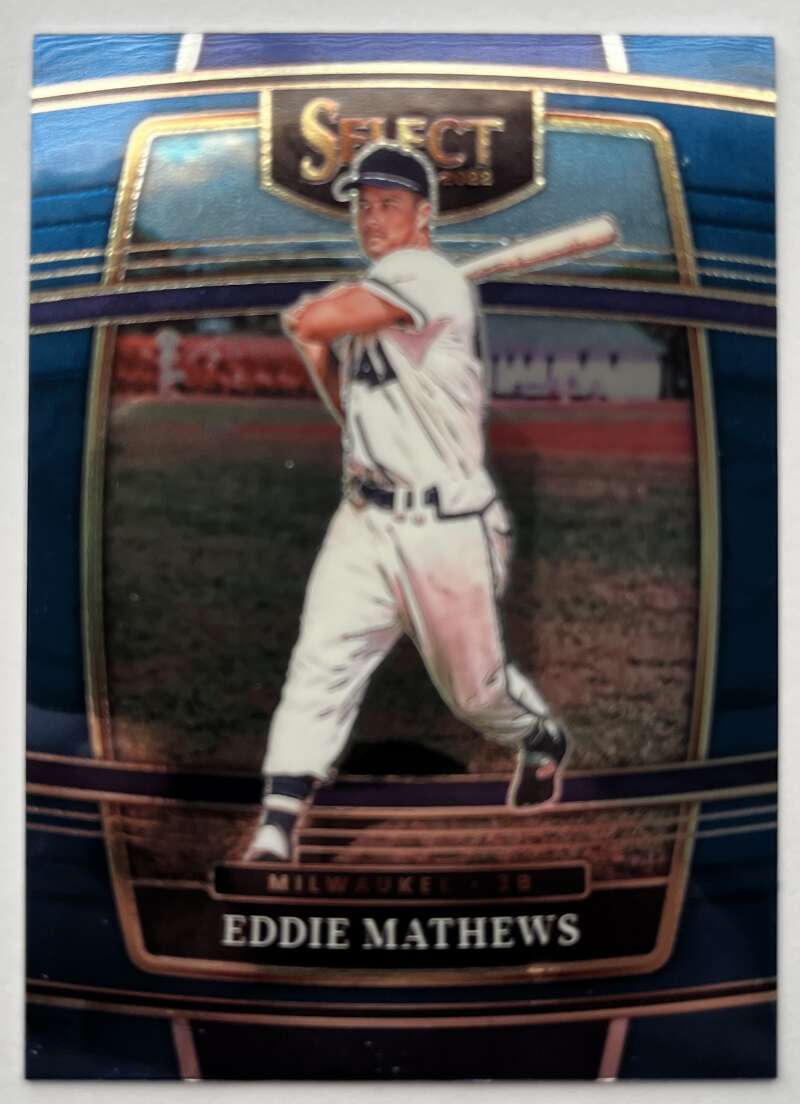2022 Select Baseball Blue #87 Eddie Mathews Milwaukee Braves V96499 Image 1
