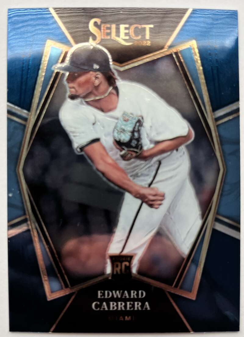 2022 Select Baseball Blue #110 Edward Cabrera Premier Level Miami V96523 Image 1