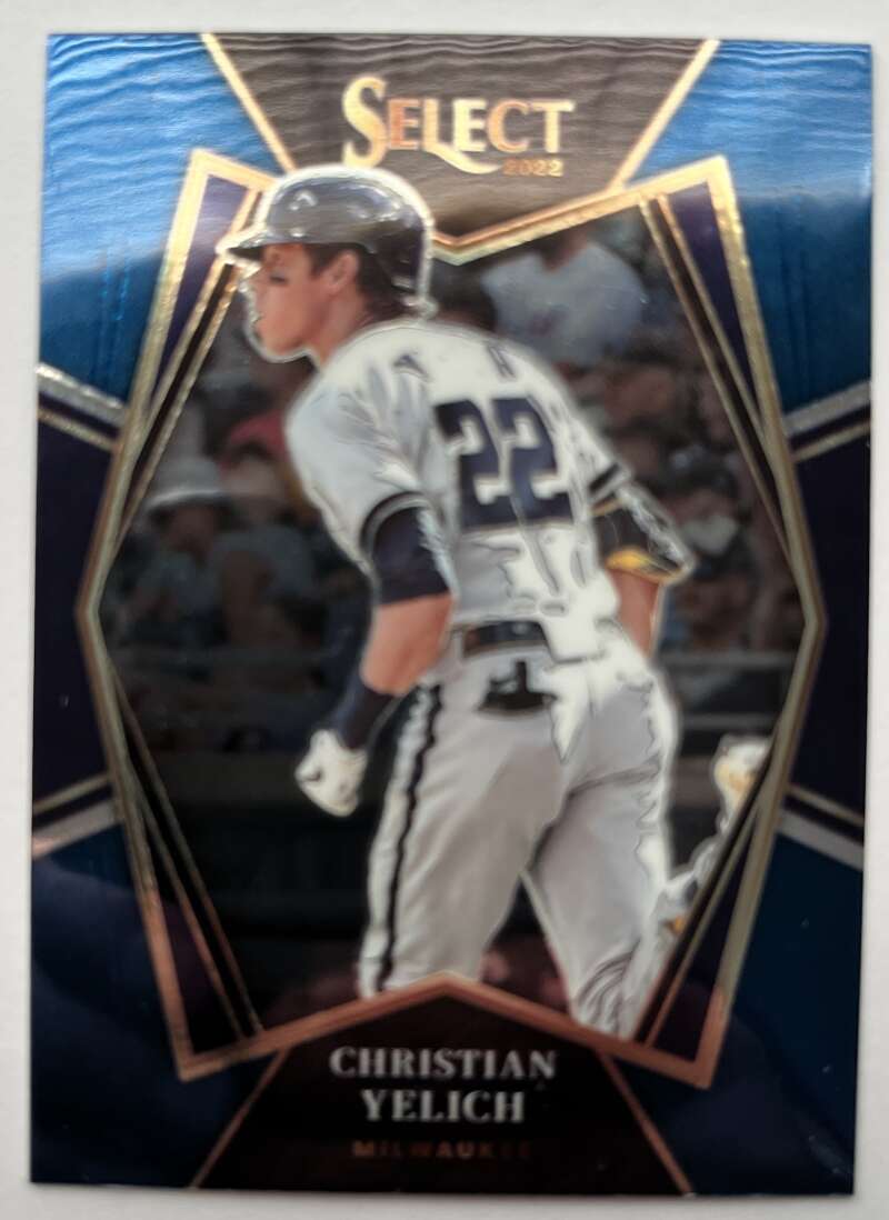 2022 Select Baseball Blue #159 Christian Yelich Premier Level V96542 Image 1