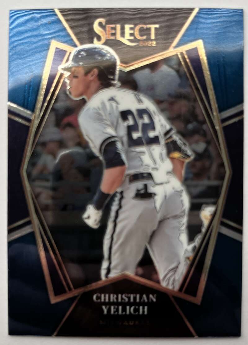 2022 Select Baseball Blue #159 Christian Yelich Premier Level V96543 Image 1