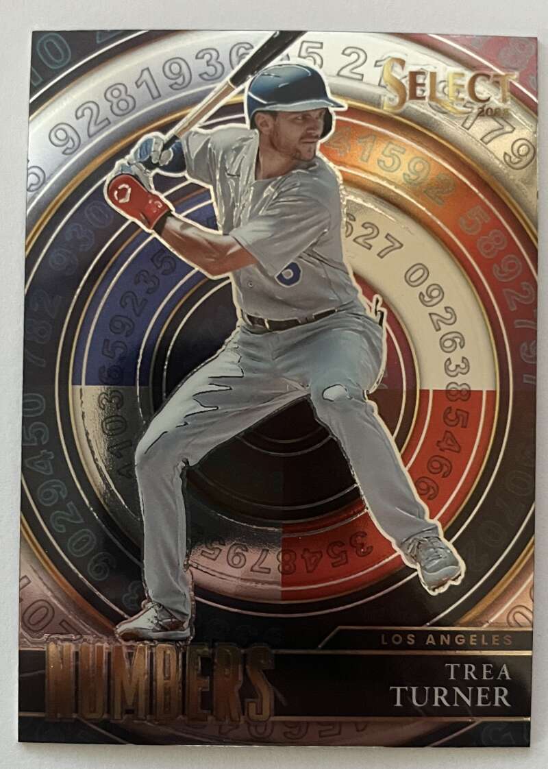 2022 Select Baseball Numbers #14 Trea Turner Los Angeles V96692 Image 1