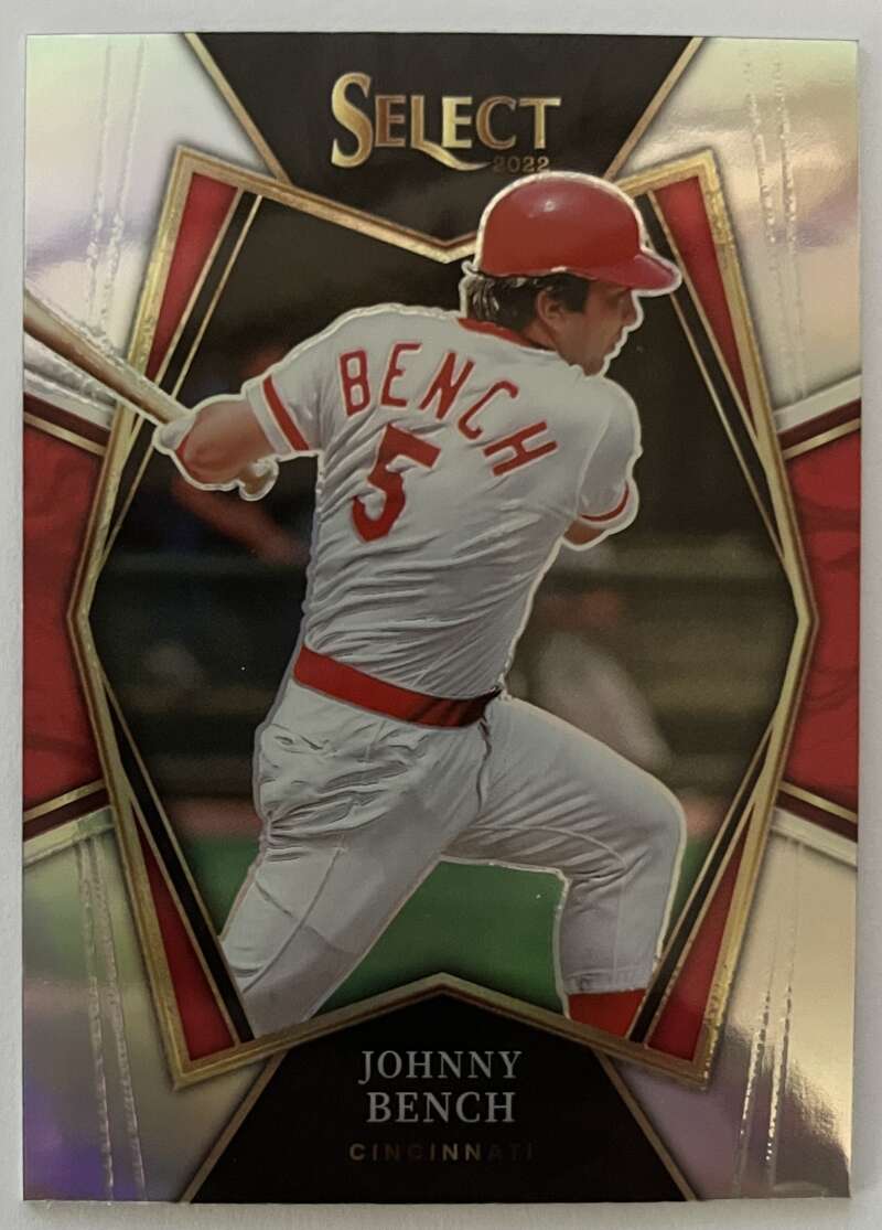 2022 Select Baseball #125 Johnny Bench Premier Level Cincinnati V96739 Image 1
