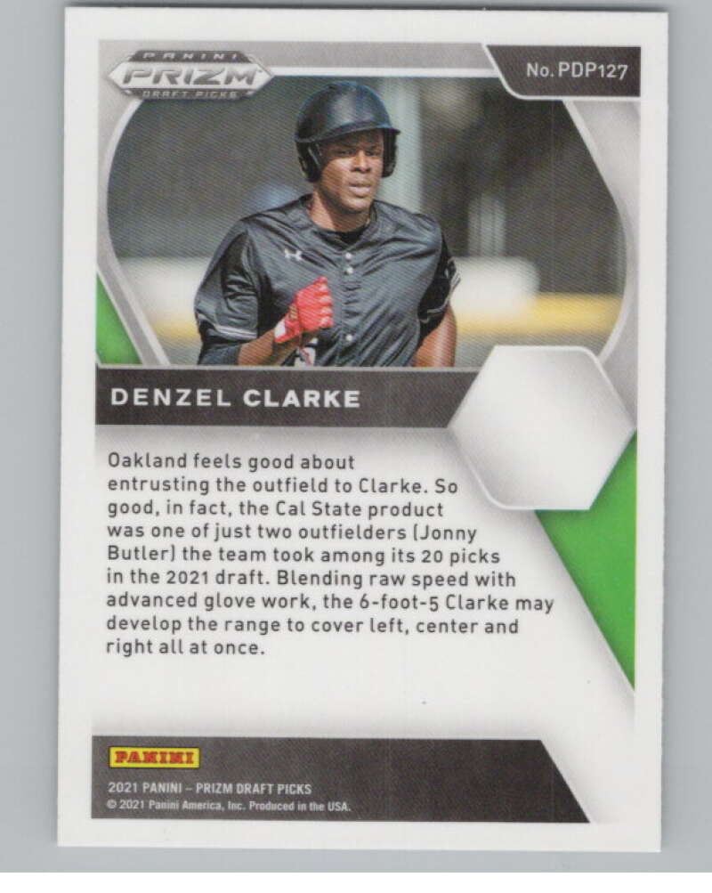 2021 Panini Prizm Draft Picks Baseball #127 Denzel Clarke Cal State V97283 Image 2