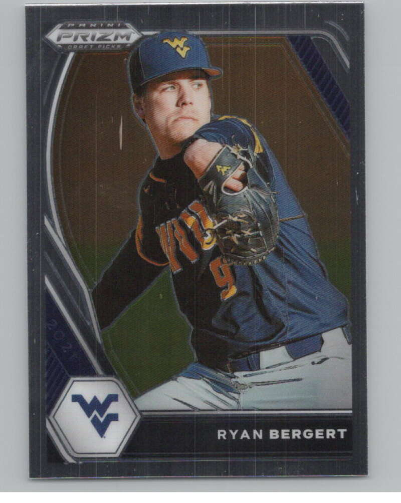 2021 Panini Prizm Draft Picks Baseball #190 Ryan Bergert West Virginia V97293 Image 1