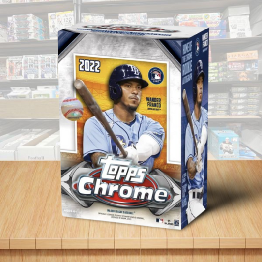 2022 Topps Chrome Baseball Factory Sealed Blaster Box - 8 Packs Per Box Image 1