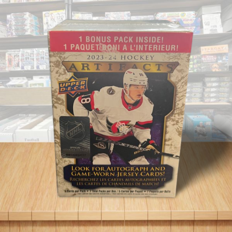 2023-24 Upper Deck Artifacts Hockey Blaster Box - 7 Packs Per Box - Bedard Rookie? Image 1