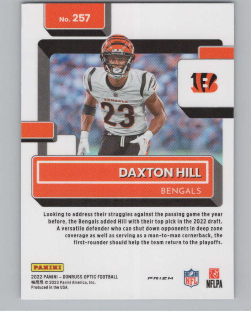 2022 Donruss Optic Purple Shock #257 Daxton Hill Rated Rookie RC V97987 Image 2