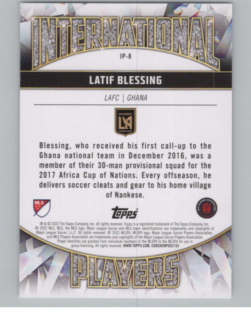 2022 Topps MLS International Players #IP-8 Latif Blessing LAFC V98005 Image 2