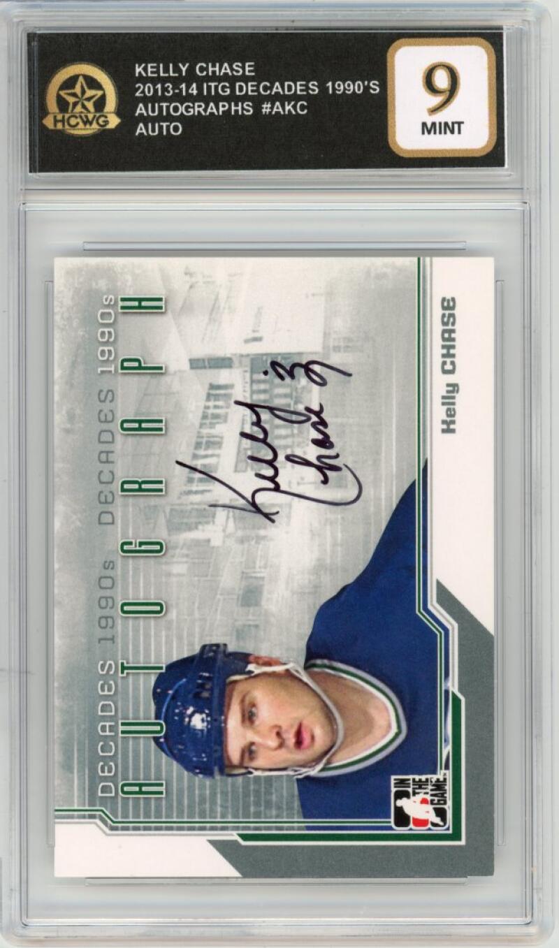2013-14 ITG Decades 1990's Autographs #AKC Kelly Chase Graded Mint HCWG 9 Image 1