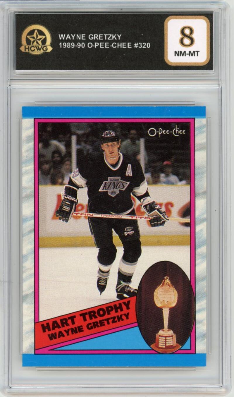 1989-90 O-Pee-Chee #320 Wayne Gretzky Graded Nm-Mint HCWG 8 Image 1