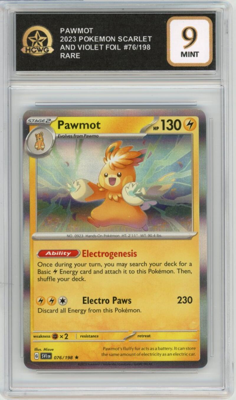 2023 Pokemon Scarlet & Violet Foil #76/198 Pawmot Rare HCWG 9 Image 1