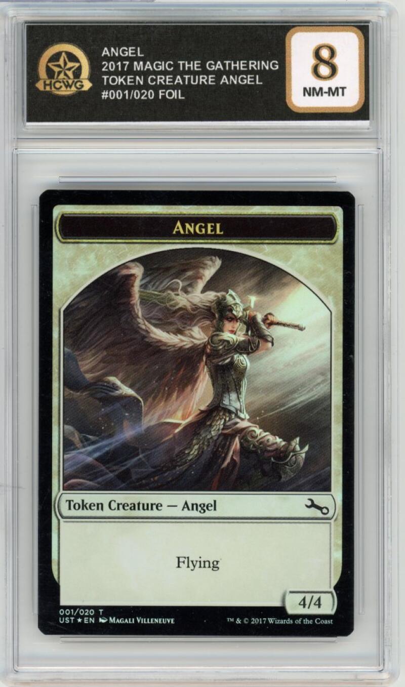 2017 Magic The Gathering Token Creature Foil #1/020 Angel Mint HCWG 8 Image 1