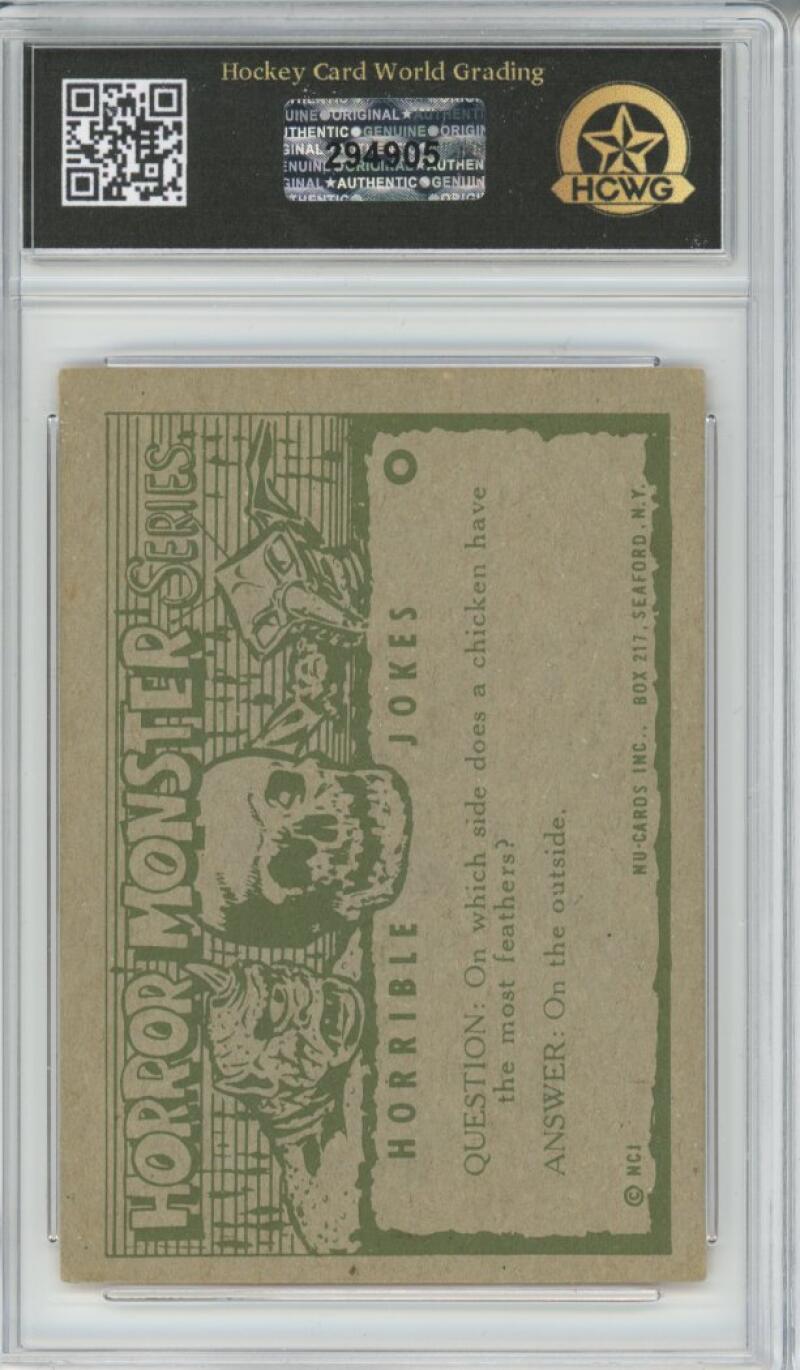 1961 Nu-Cards Horror Monsters #137 Quick Henry the Flit EX HCWG 5 Image 2