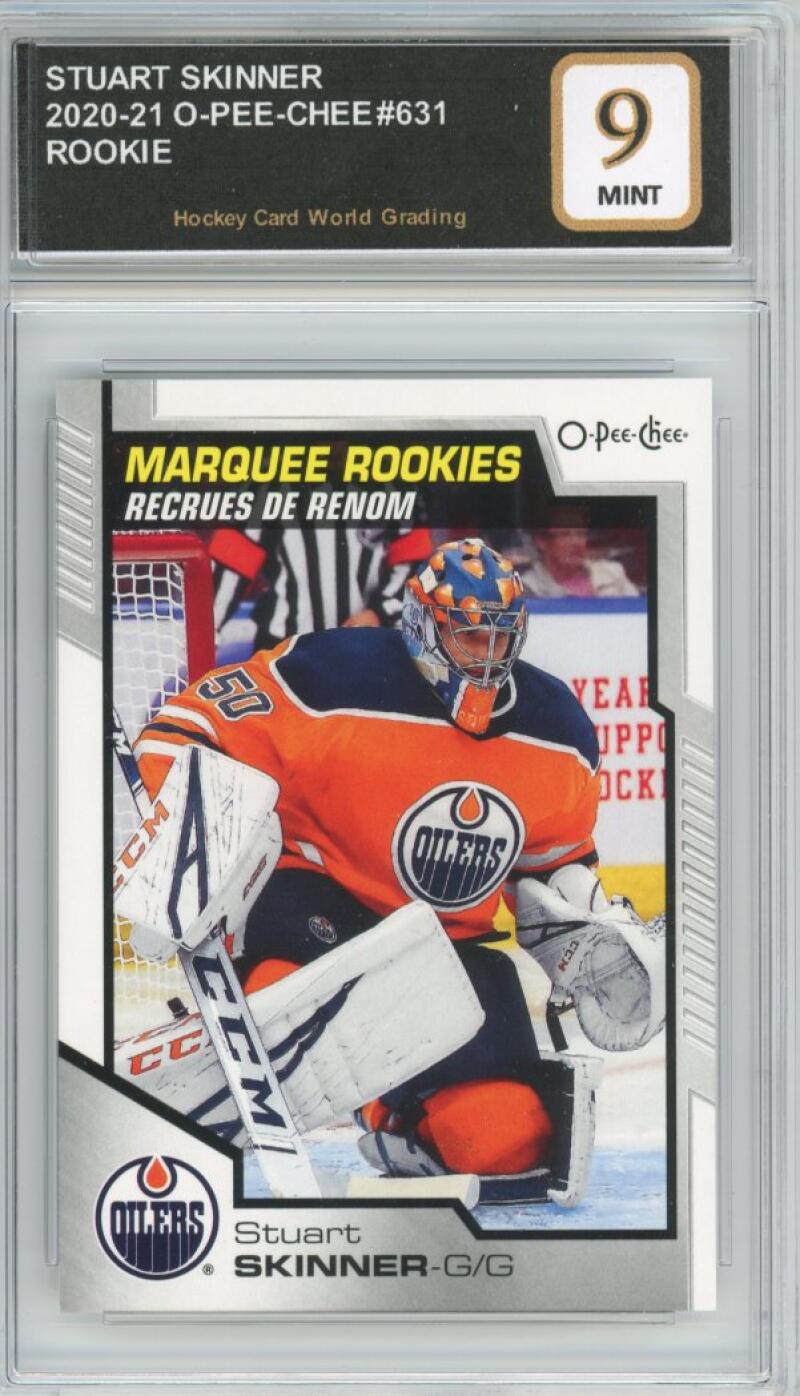 2020-21 UD O-Pee-Chee #631 Stuart Skinner Rookie Graded Mint HCWG 9 - 294947 Image 1