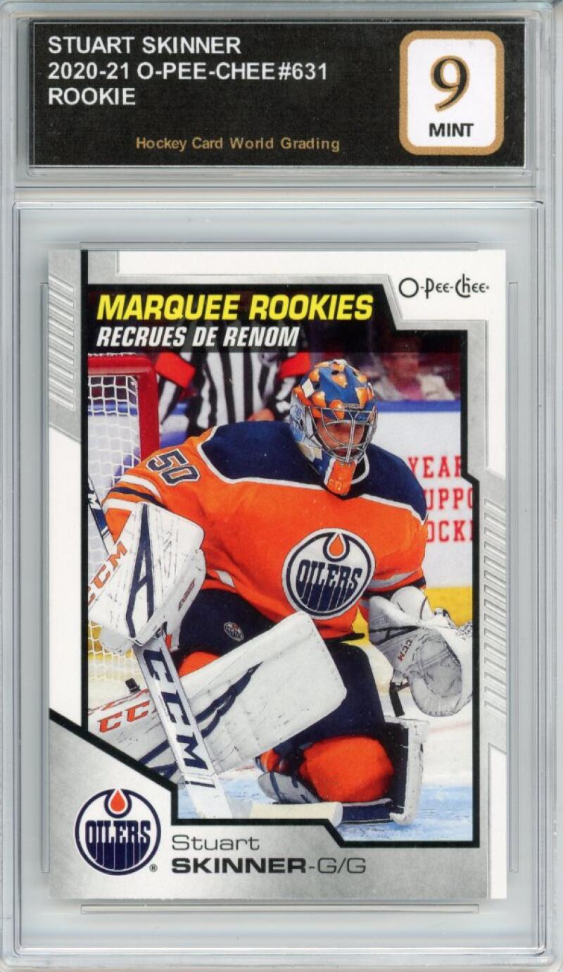 2020-21 UD O-Pee-Chee #631 Stuart Skinner Rookie Graded Mint HCWG 9 - 294961 Image 1
