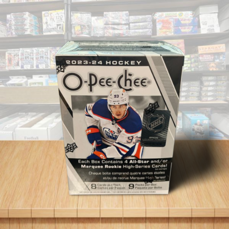 2023-24 O-Pee-Chee Hockey Blaster Box - 9 Packs Per Box - Bedard Rookie Year Image 1