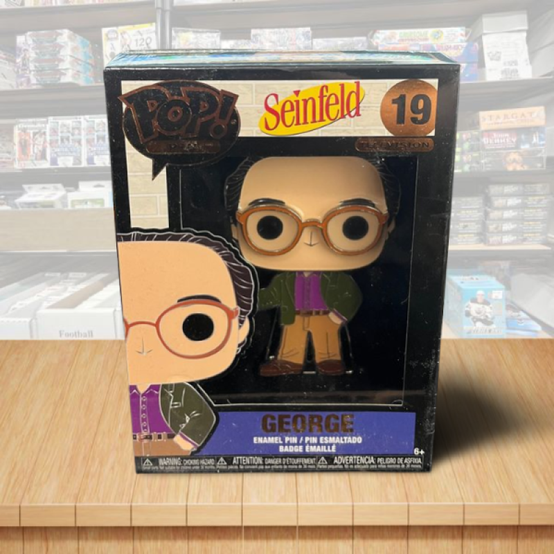 Funko Pop Pin - 19 Seinfeld Television - George - Enamel Collectors 4" Pin Image 1