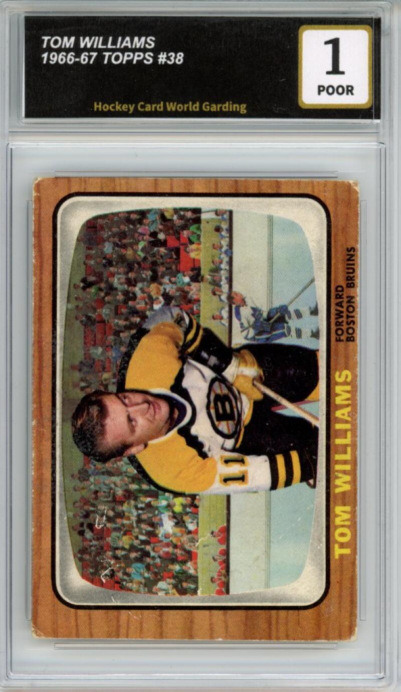 1966-67 Topps #38 Tom Williams Hockey Card Vintage Graded HCWG 1 Image 1