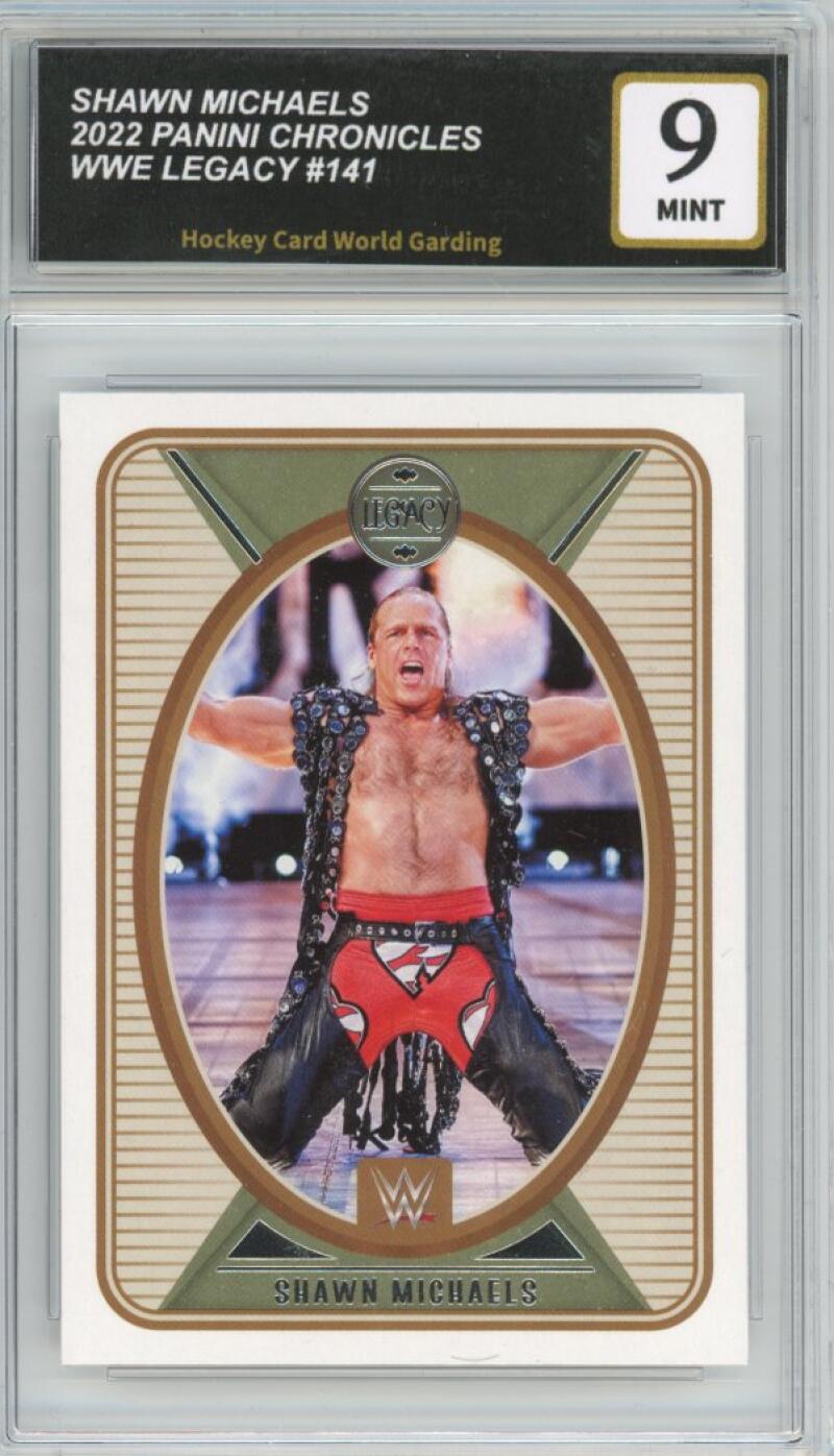 2022 Panini Chronicles WWE Legacy #141 Shawn Michaels Graded Mint HCWG 9 Image 1
