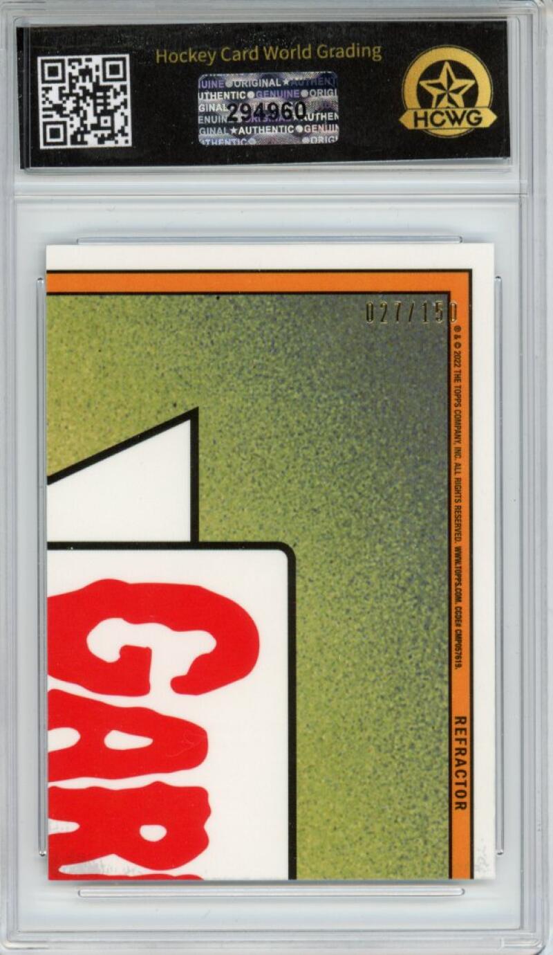 2022 Topps Chrome Garbage Pail Kids X-Factors #197a Doughy Joey Graded HCWG 10 Image 2
