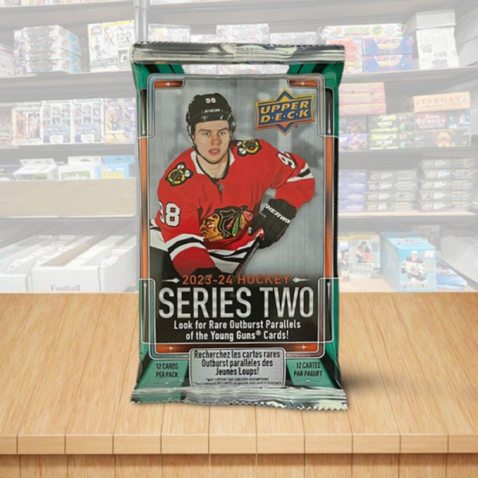 2023-24 Upper Deck Series 2 Hockey Sealed Retail Pack - 12 Card Pack - Bedard RC? Image 1