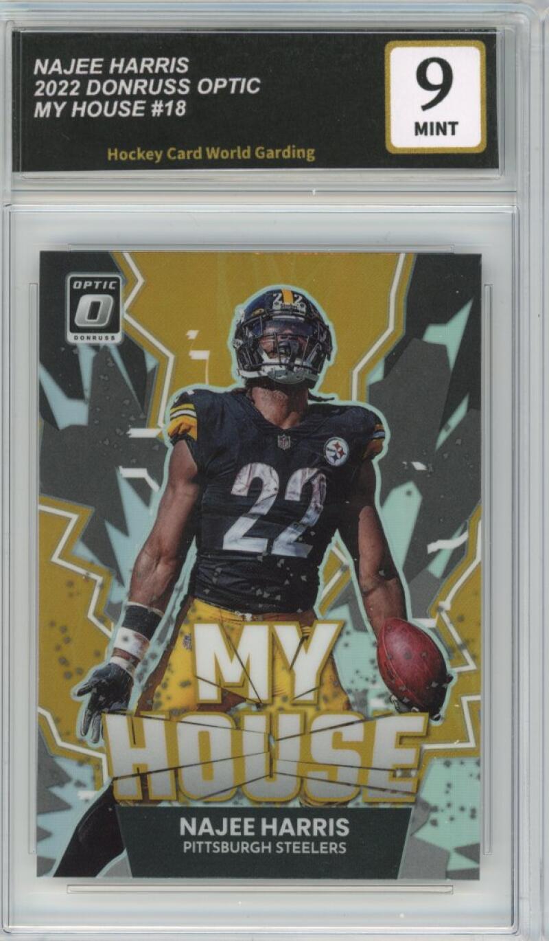 2022 Donruss Optic My House #18 Najee Harris Graded Football Mint HCWG 9 Image 1