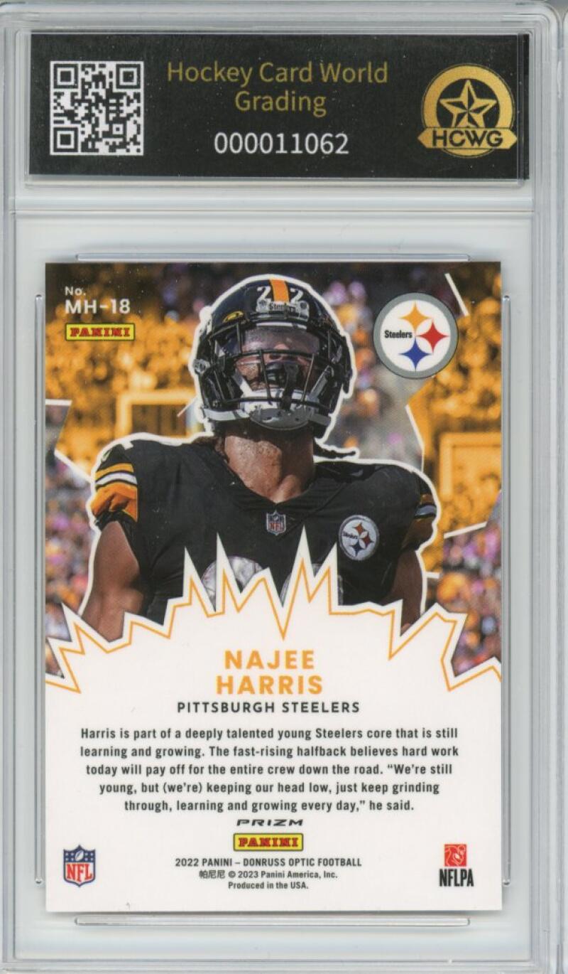 2022 Donruss Optic My House #18 Najee Harris Graded Football Mint HCWG 9 Image 2