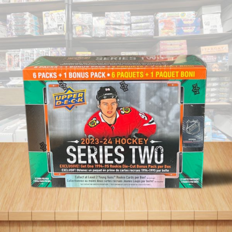 2023-24 Upper Deck Series 2 Hockey Mega Box - 7 Packs Per Box Image 1