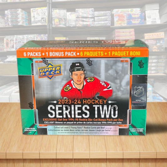 2023-24 Upper Deck Series 2 Hockey Mega Box - 7 Packs Per Box Image 1