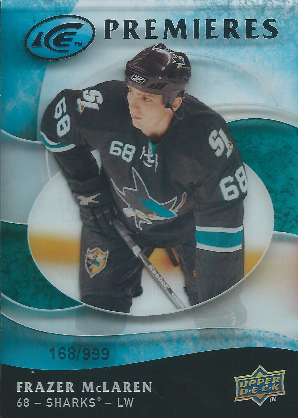 2009-10 UD Ice FRAZER MCLAREN RC #/999 Ice Premiers UD Rookie 00935 Image 1