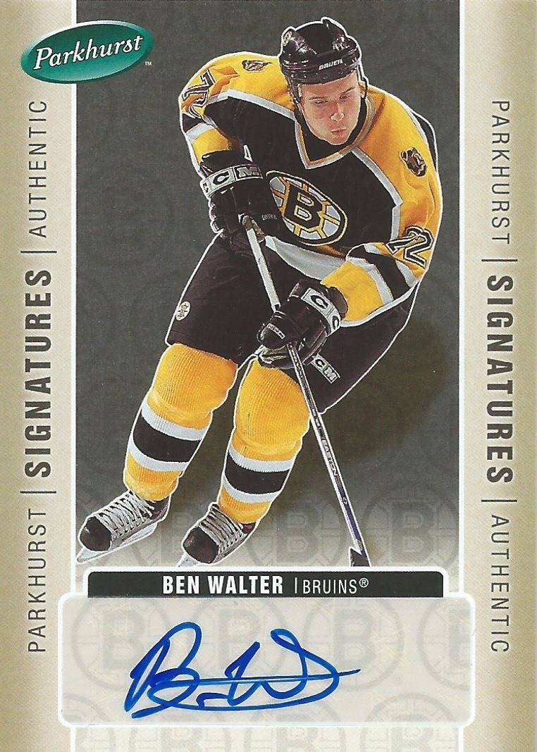 2005-06 Parkhurst Signatures BEN WALTER Autograph Auto Upper Deck 00241