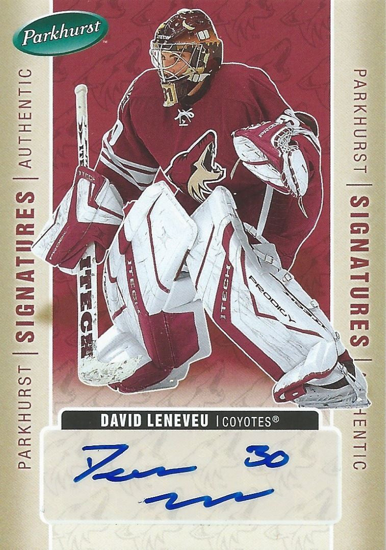 2005-06 Parkhurst Signatures DAVID LENEVEU Autograph Auto Upper Deck 00240