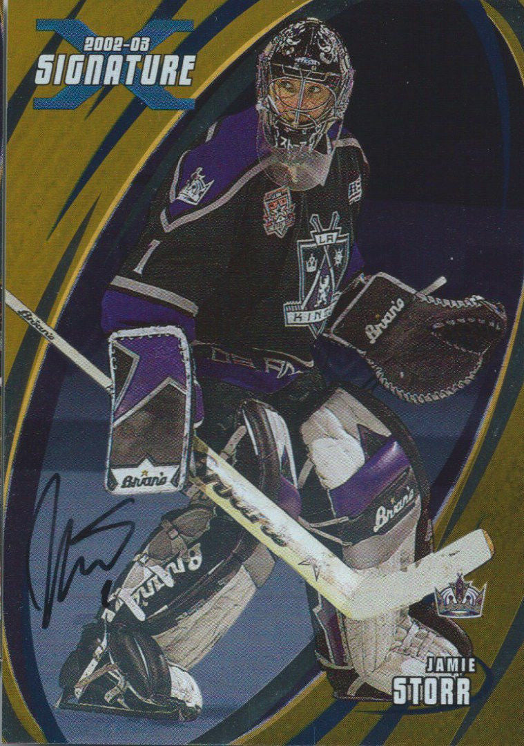 2002-03 BAP Signature Series Gold JAMIE STORR Autograph Auto UD 00348