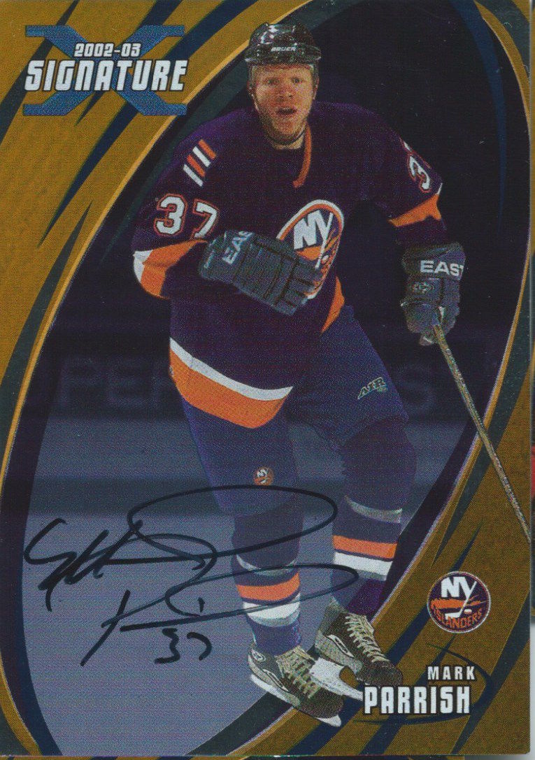 2002-03 BAP Signature Series Gold MARK PARRISH Autograph Auto UD 00343 Image 1